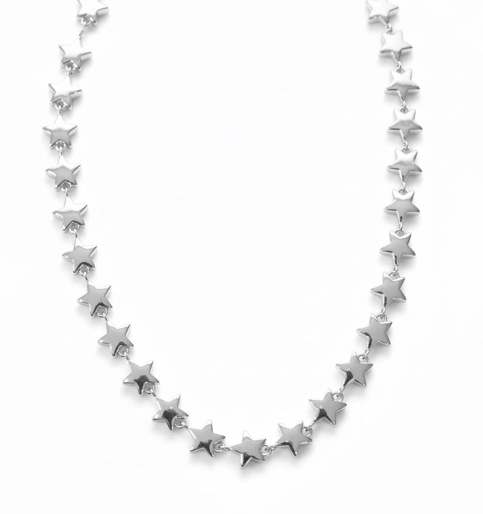 SILVER STARS NECKLACE