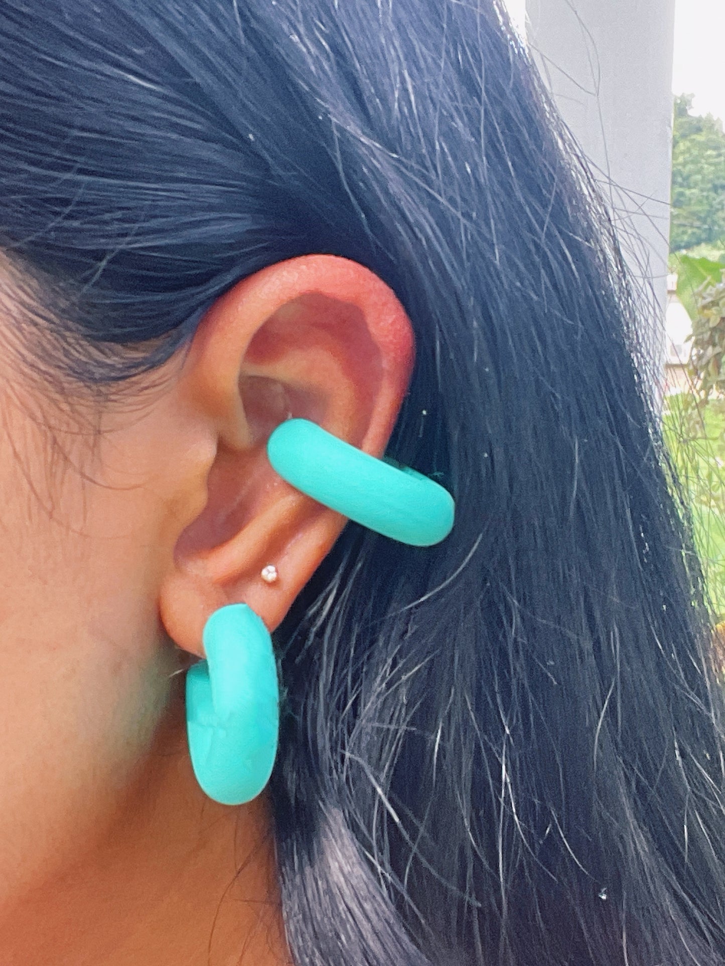 COLORFUL CHUNKY EAR CUFFS
