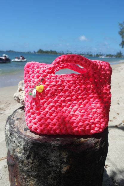NEON CORAL BABY BAG