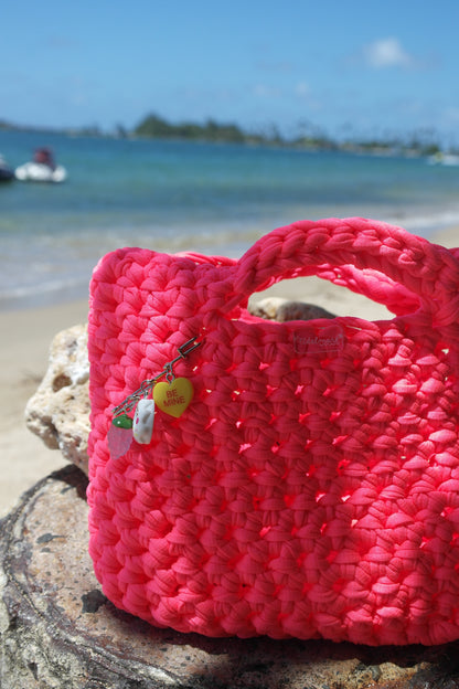 NEON CORAL BABY BAG