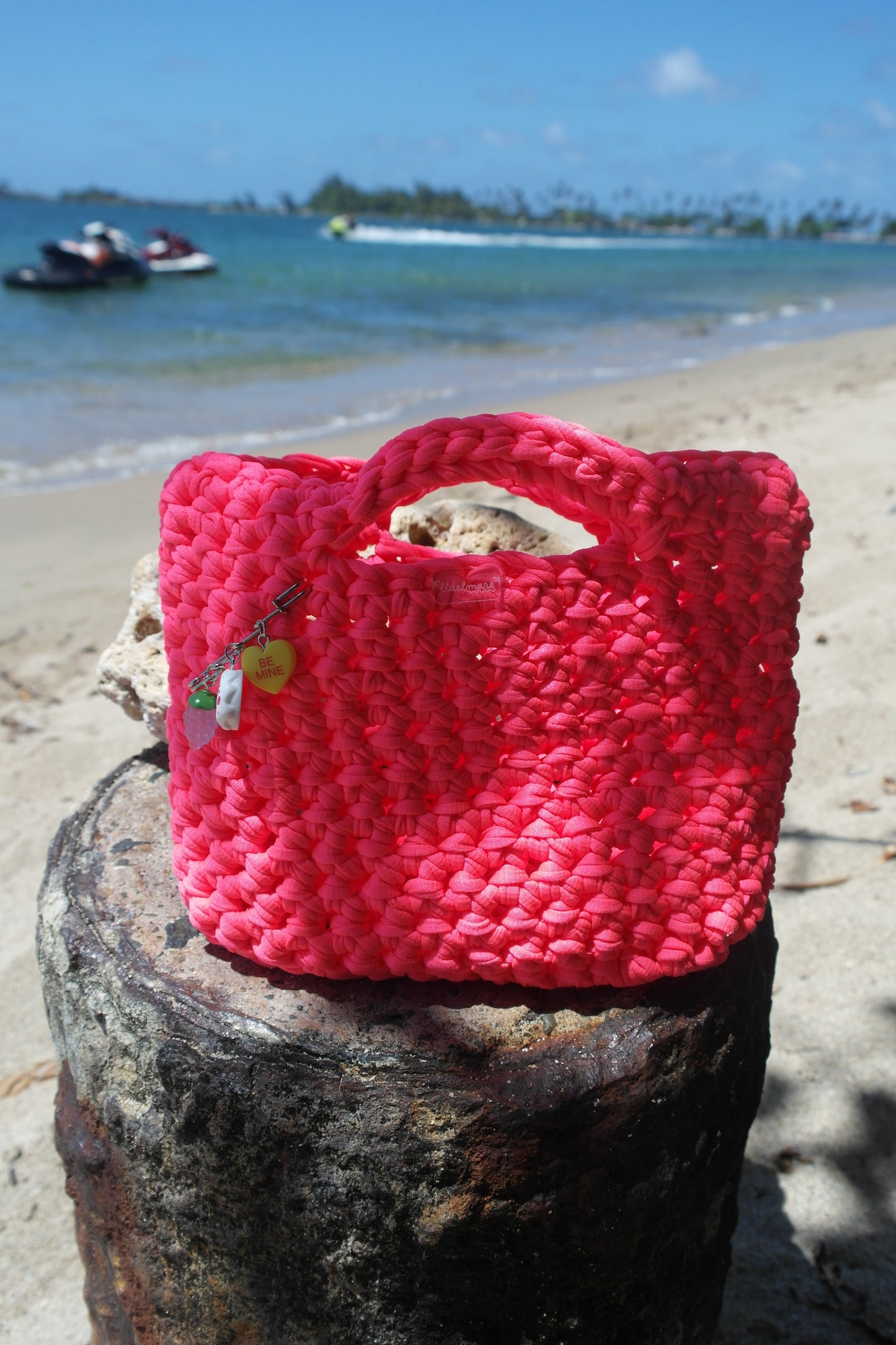 NEON CORAL BABY BAG