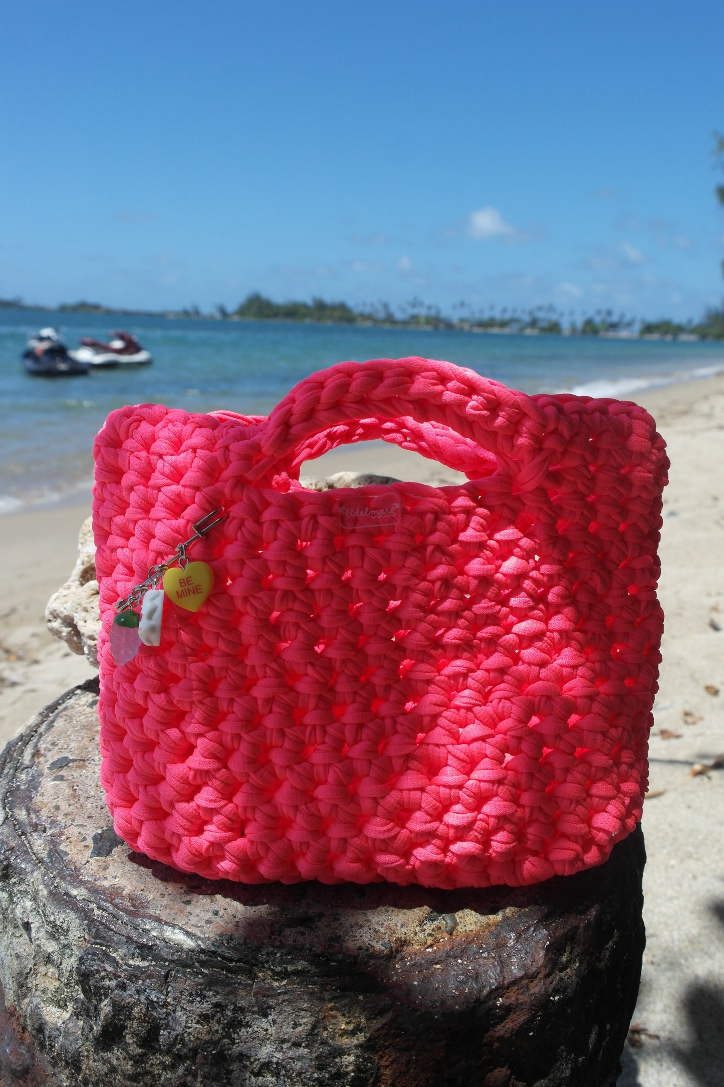 NEON CORAL BABY BAG