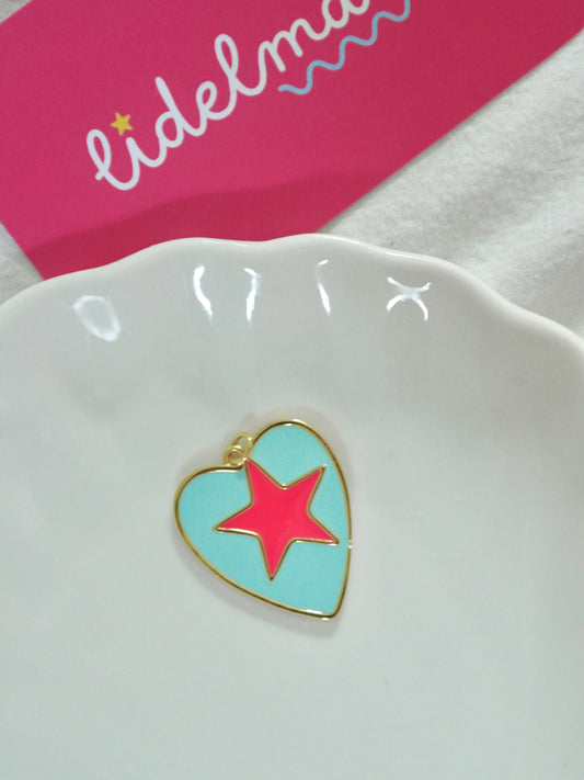 STARRED HEART CHARM