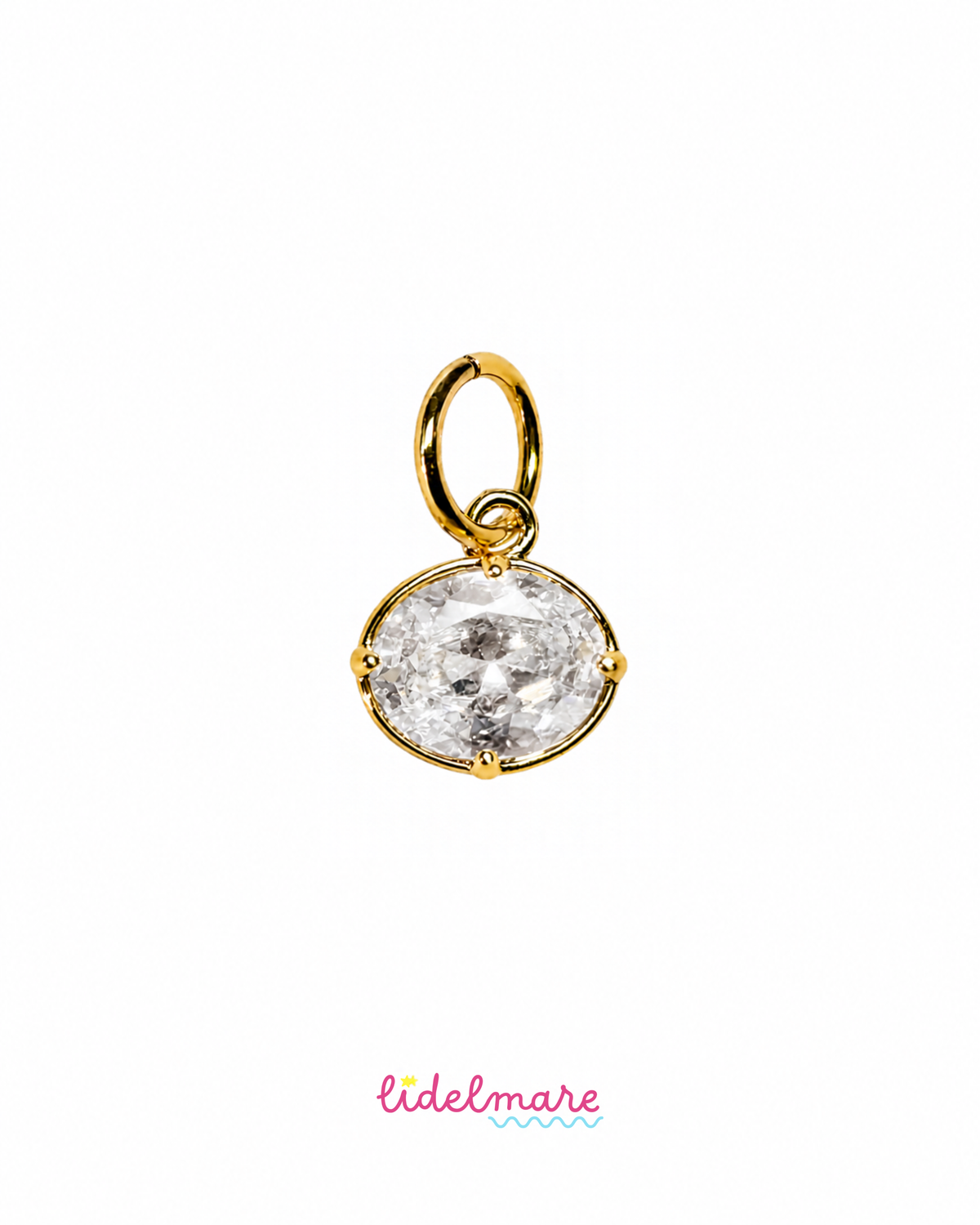 OVAL CZ CUT PENDANT