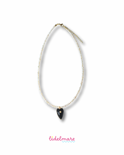PERLA ONYX NECKLACE
