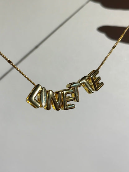 MINI BUBBLE NAME NECKLACE