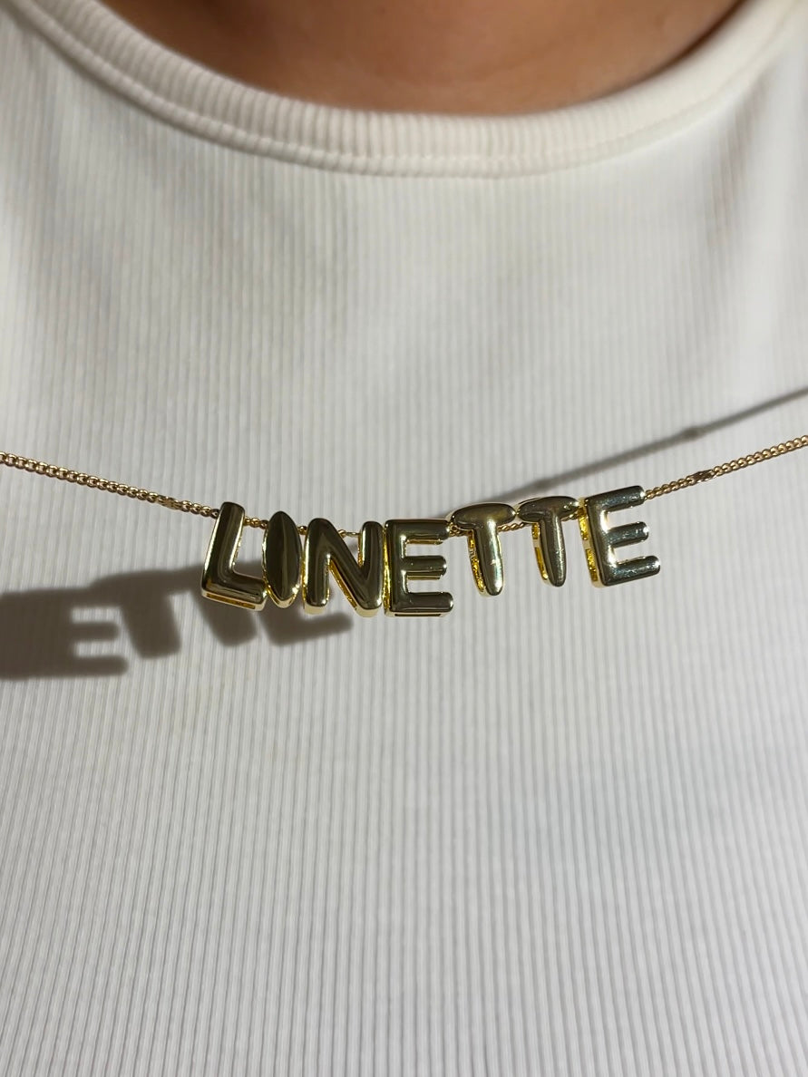 MINI BUBBLE NAME NECKLACE