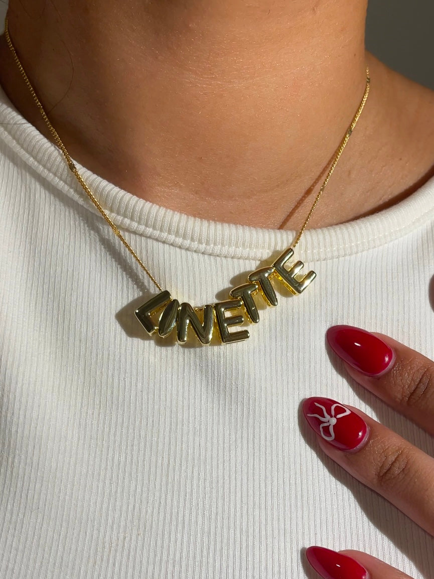 MINI BUBBLE NAME NECKLACE