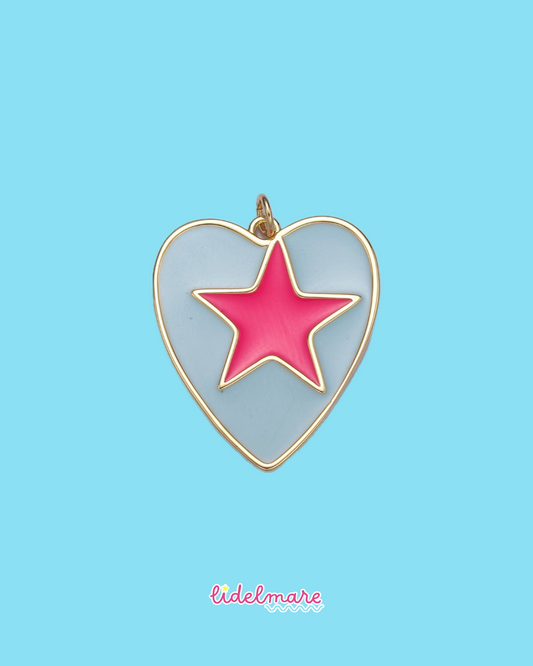 STARRED HEART CHARM